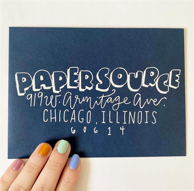 Hand lettered envelope