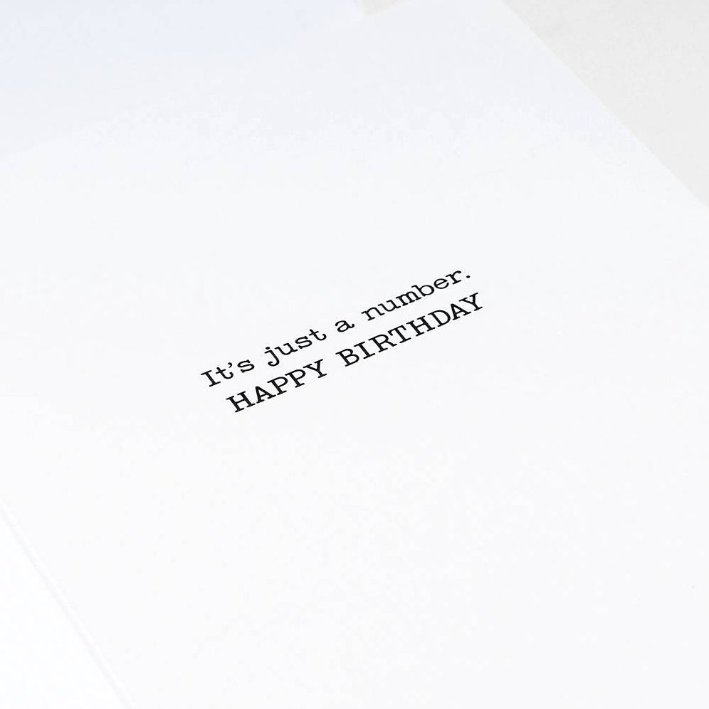 It's Just a Number Birthday Card