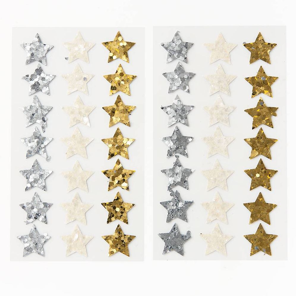 Chunky Glitter Star Stickers