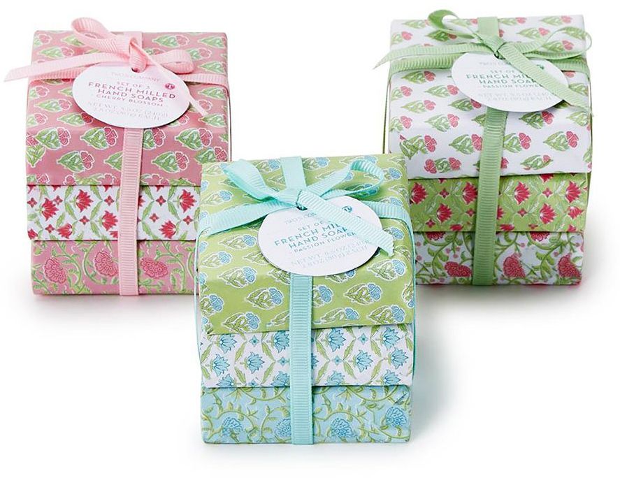 Floral Block Print Wrapped Soap Set of 3 - Assorted | Paper Source