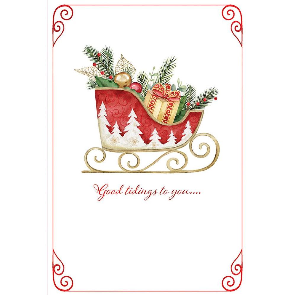Good Tidings Sleigh Holiday Card