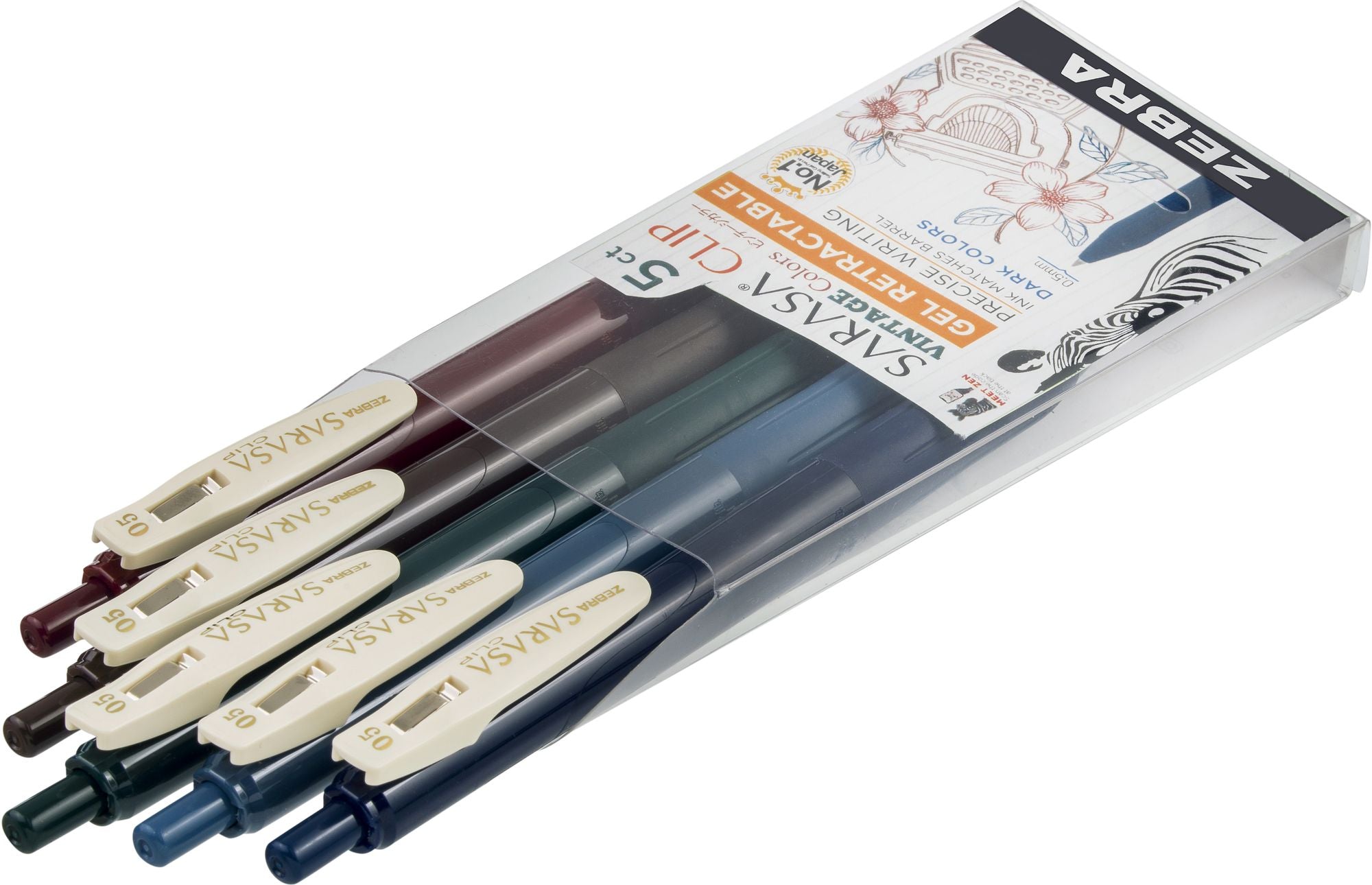 Sarasa Clip Vintage Dark Pens