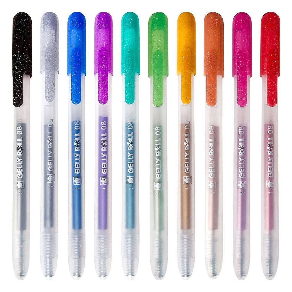 Sakura Gelly Roll Retractable - Metallic - 10 pack