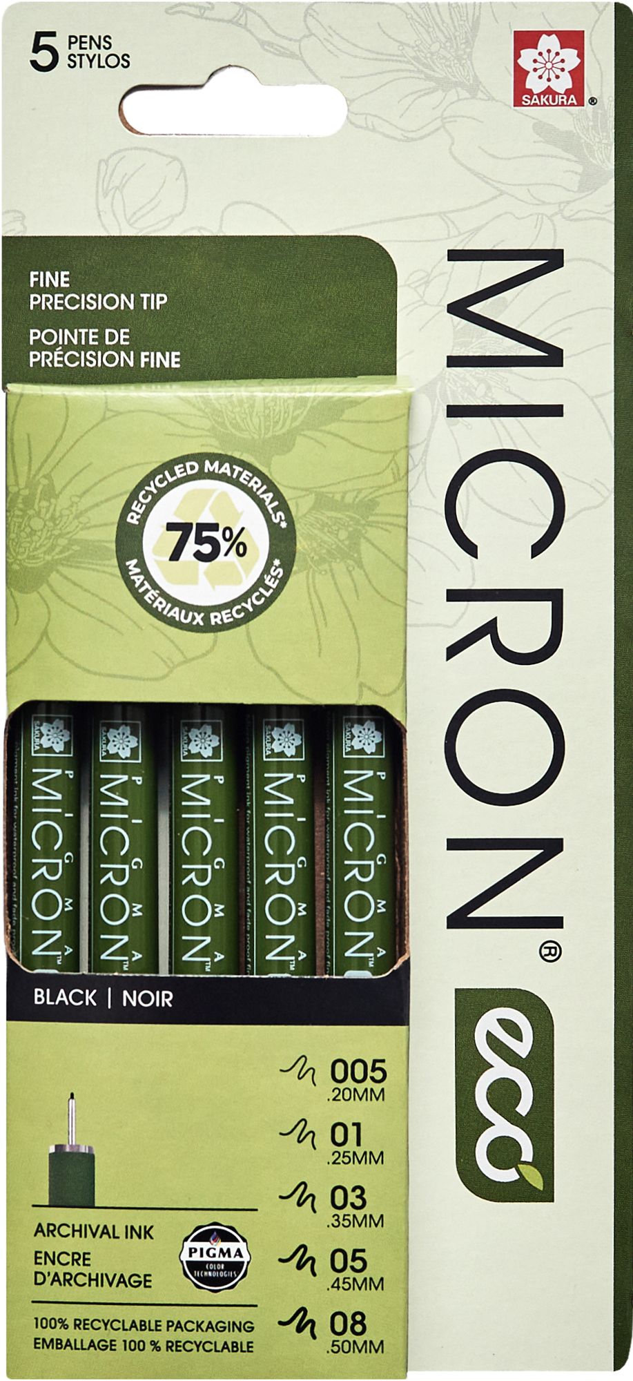 Micron Eco Black Set of 5