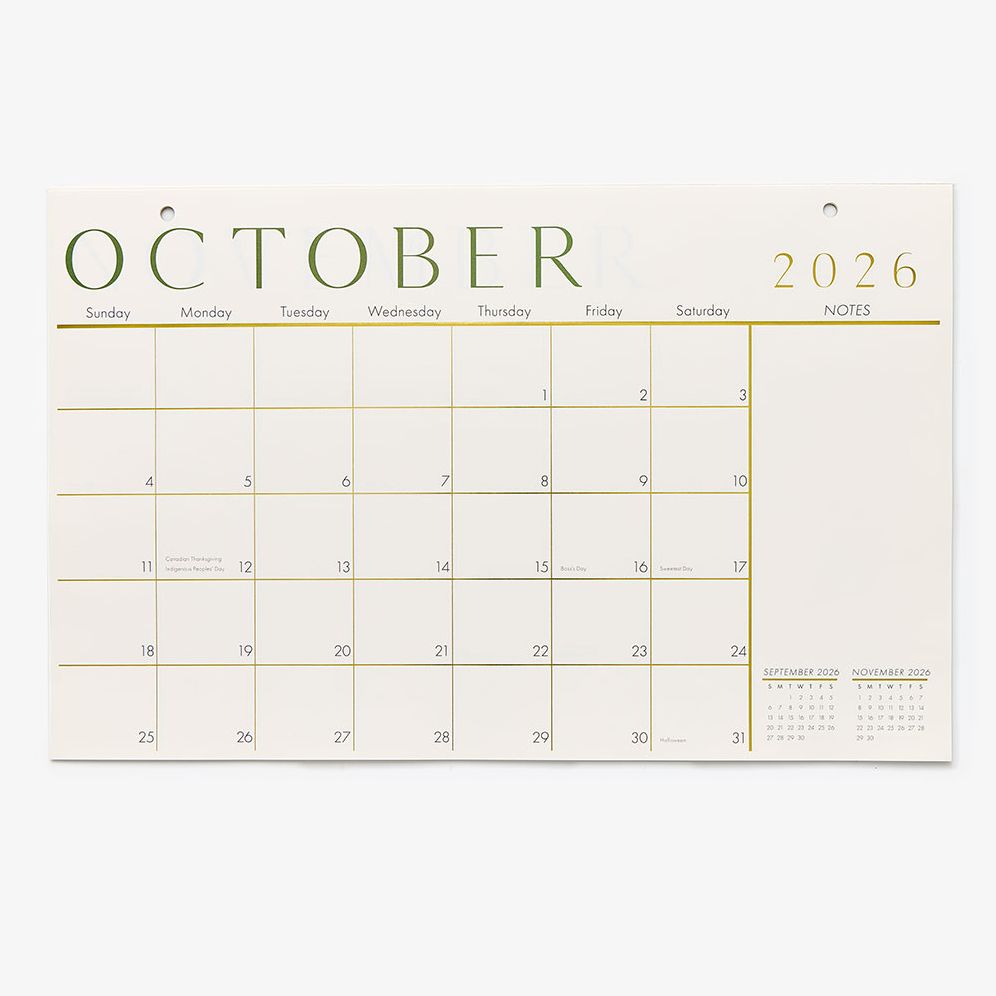 2026-2027 Paper Source Foil 17 Month Blotter Calendar