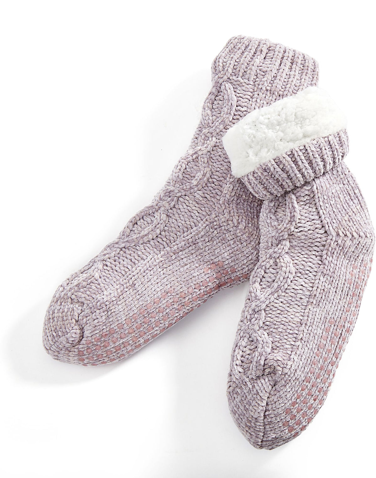 Purple Knit Reading sock