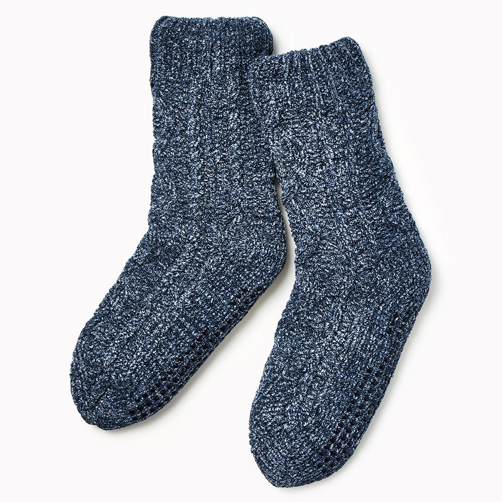 Navy Marled Reading sock
