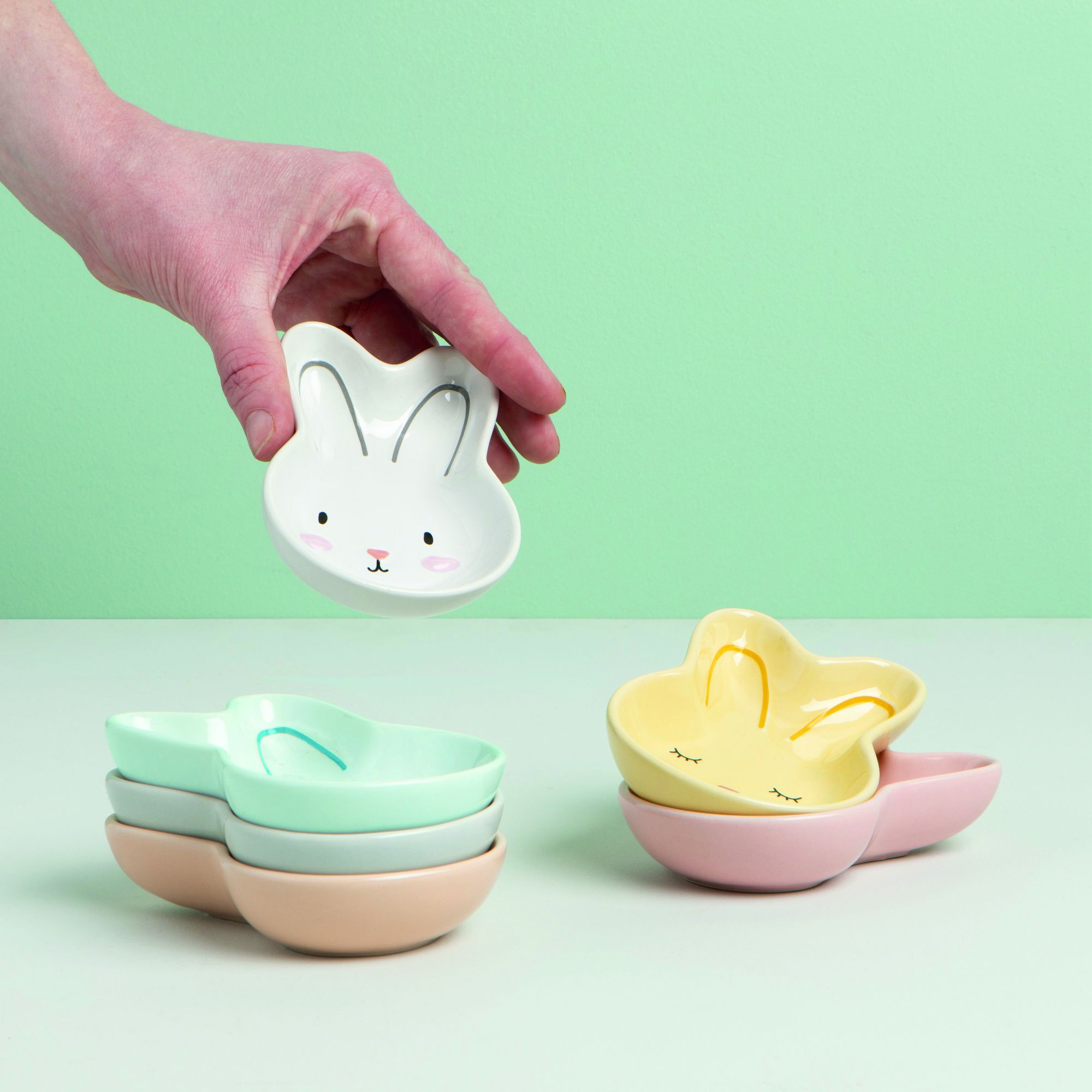 Bunny Pinch Bowls Set of 6