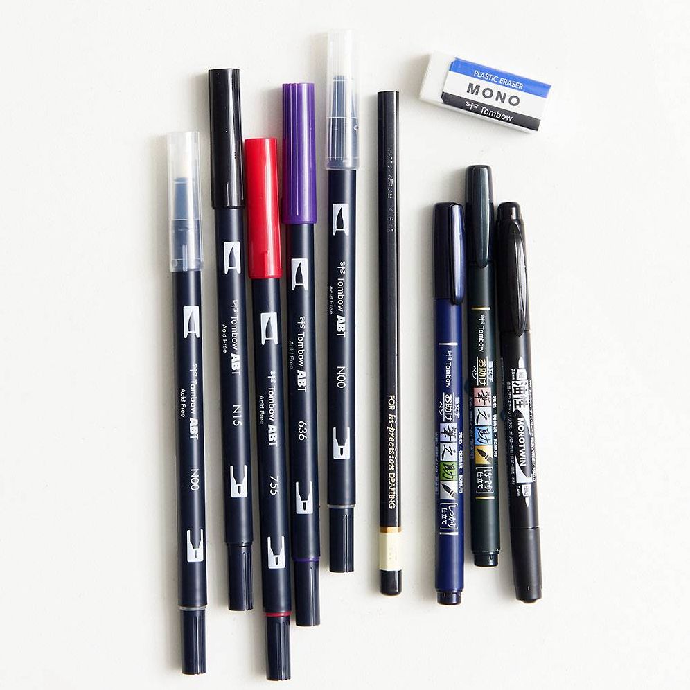 Tombow Lettering in Color Set Updated Palette with Dual Brush Pens and Hand Lettering Tools