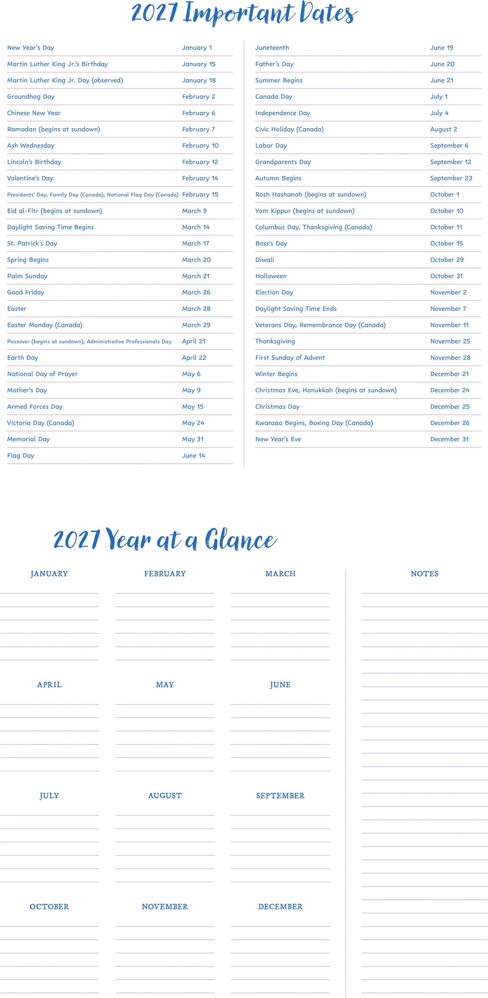 2027 Wall Calendar - The London Studio Landscapes