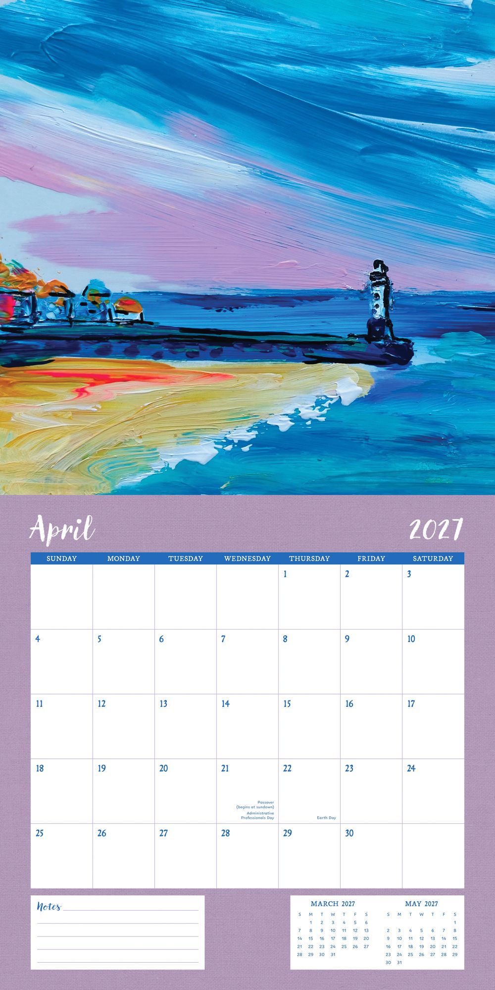2027 Wall Calendar - The London Studio Landscapes