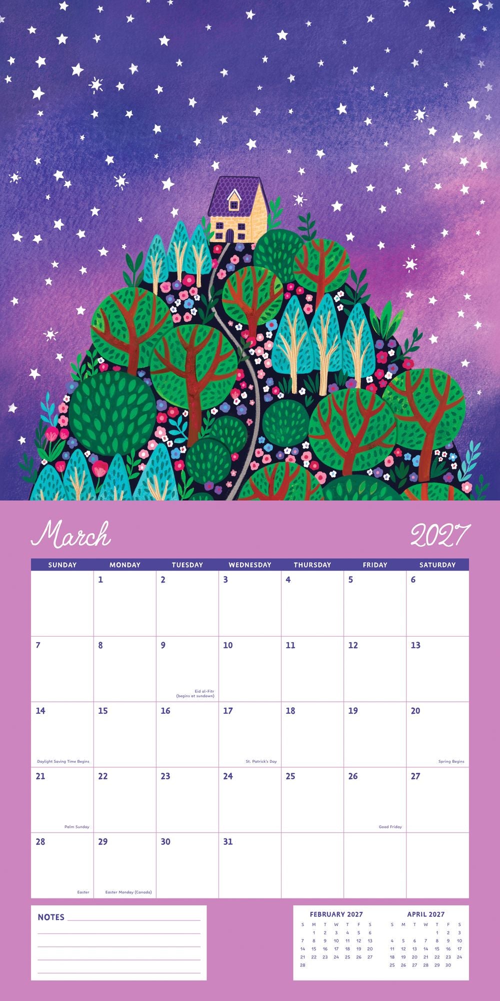2027 Wall Calendar - Enchanted Wildscapes - Pear Tree Press