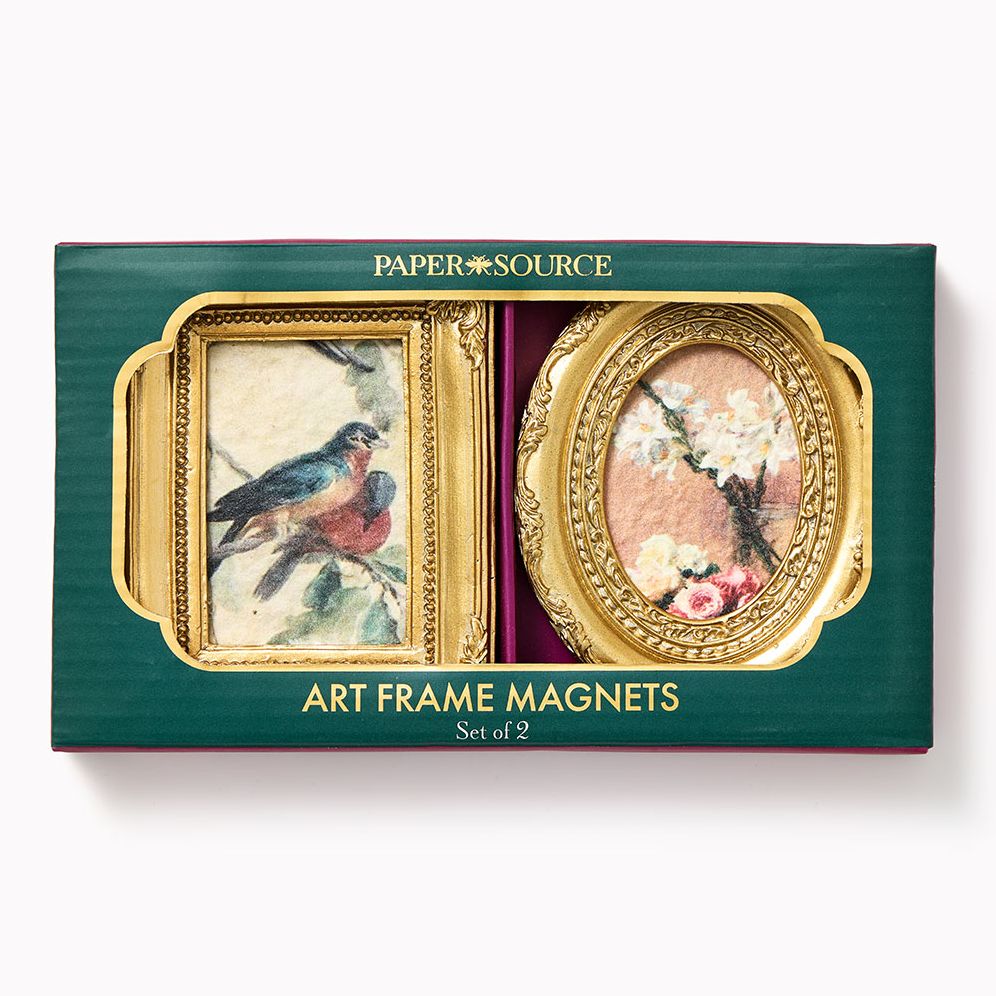 Gold Framed Art Magnets, Set of 2