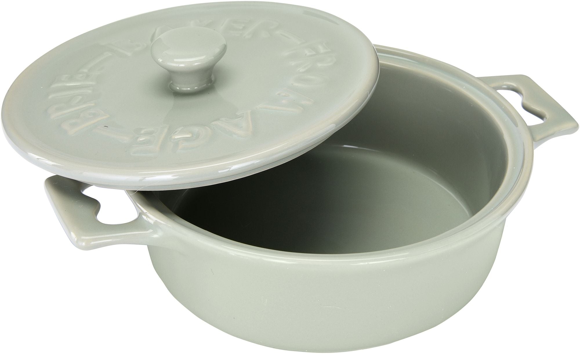 Stoneware Baker with Spreader, Grey