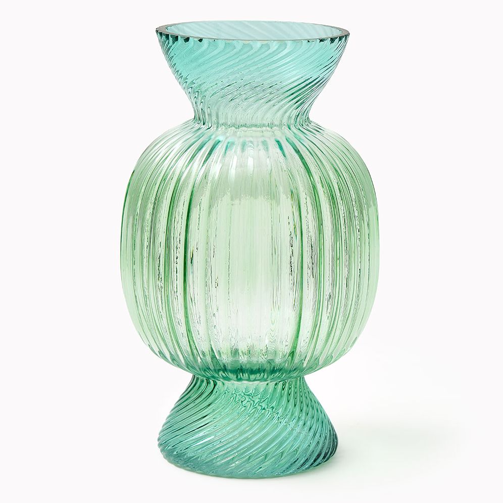 Fluted Glass Candy Vase