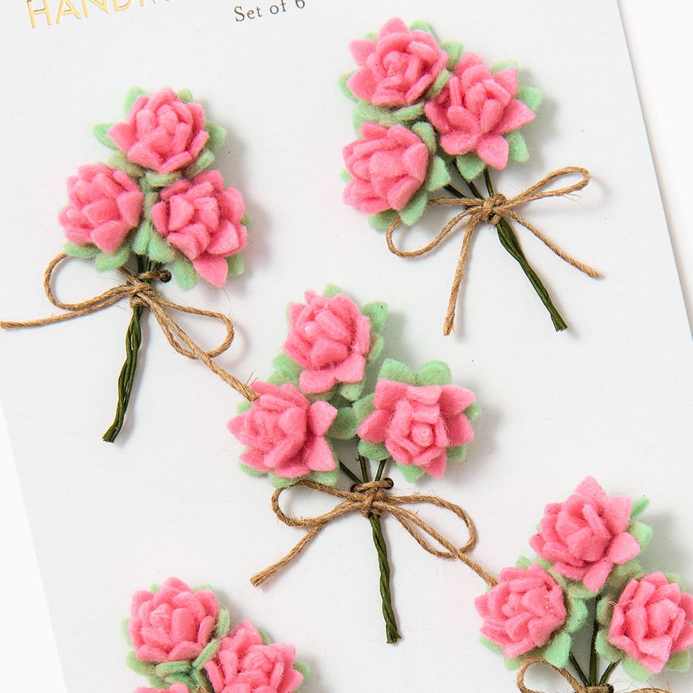 Mini Bouquet Adornment Set of 6