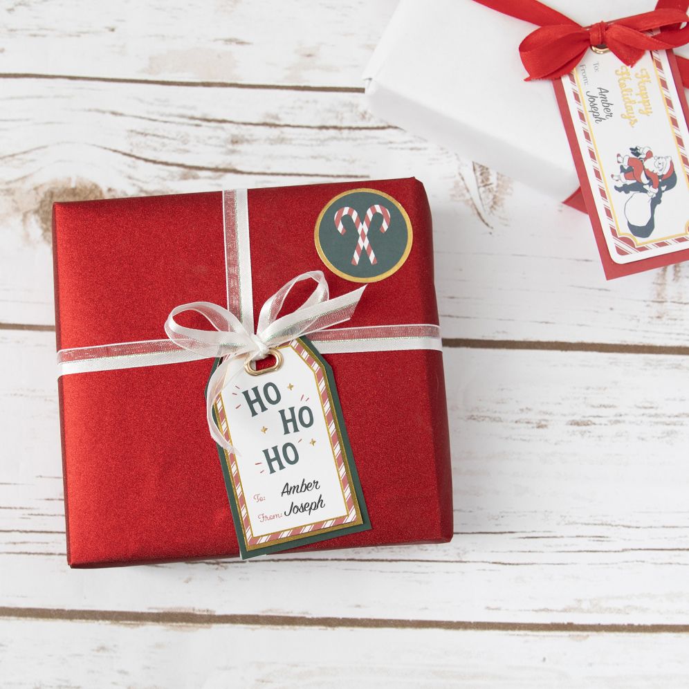 Sneaky Santa Adhesive Gift Labels