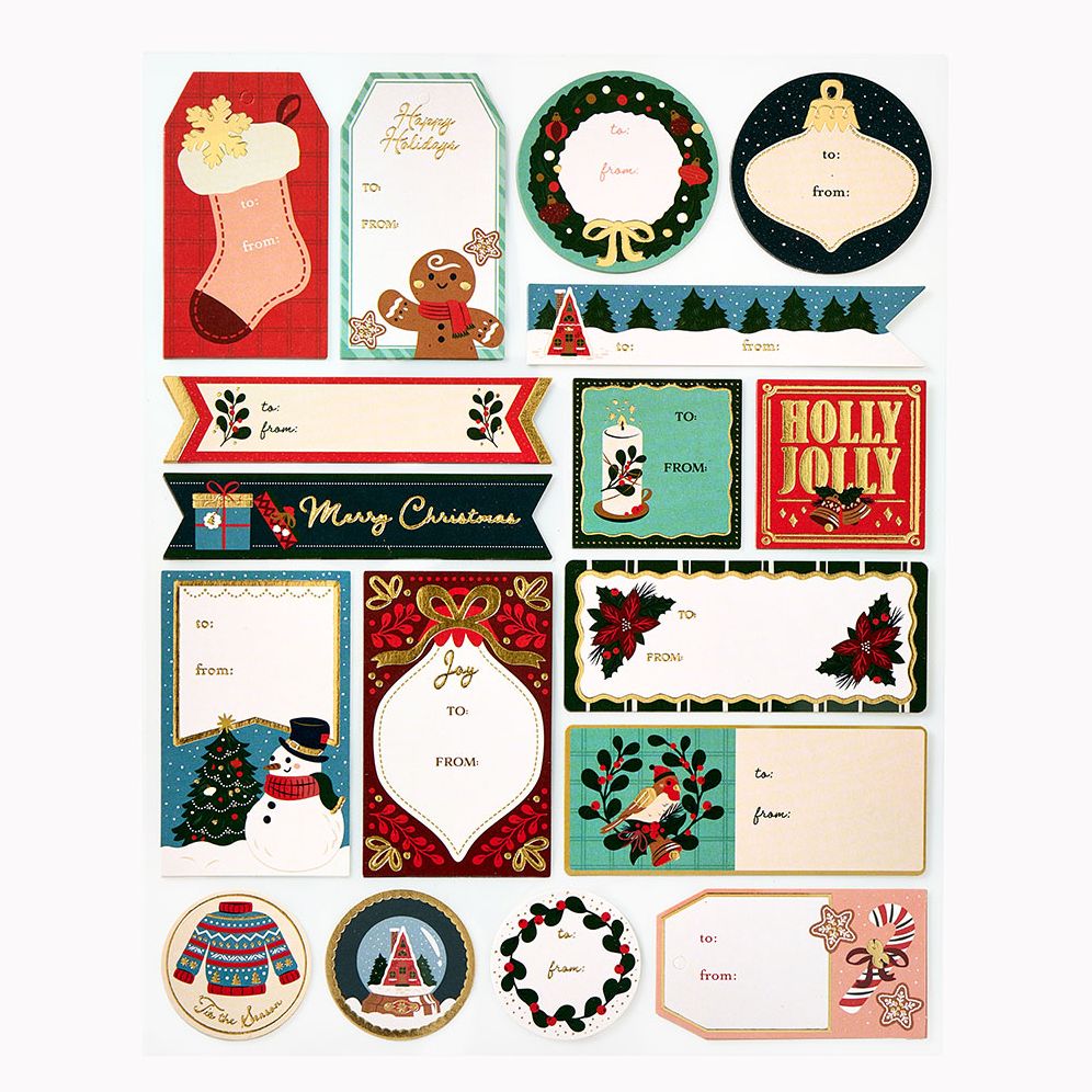 Chirstmas Icons Adhesive Gift Labels