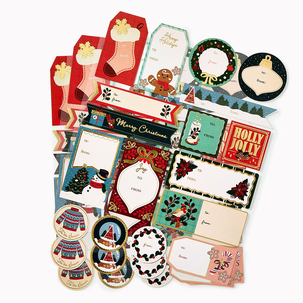 Chirstmas Icons Adhesive Gift Labels