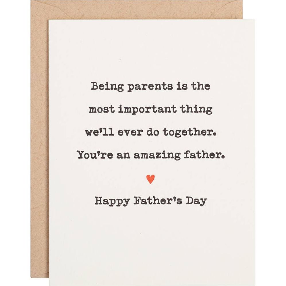 Parents Together Father's Day Letterpress Card