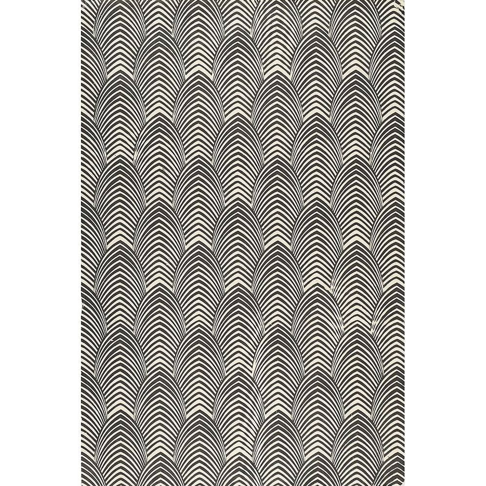 Deco Black on White Handmade Paper