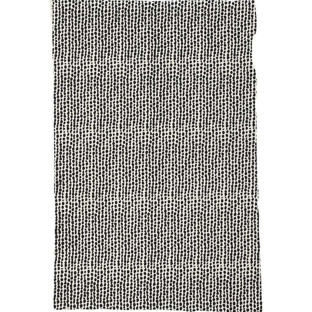 Black String Dot on Cream Handmade Paper