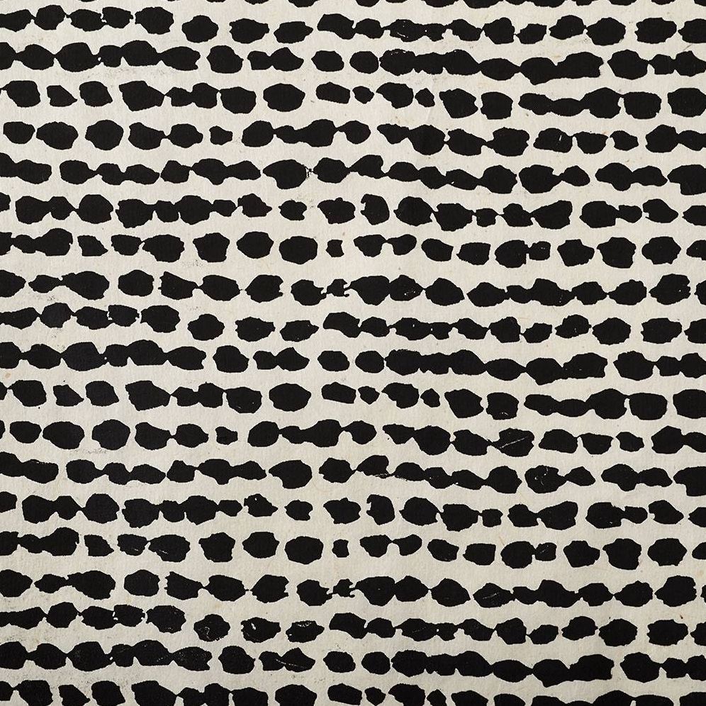 Black String Dot on Cream Handmade Paper