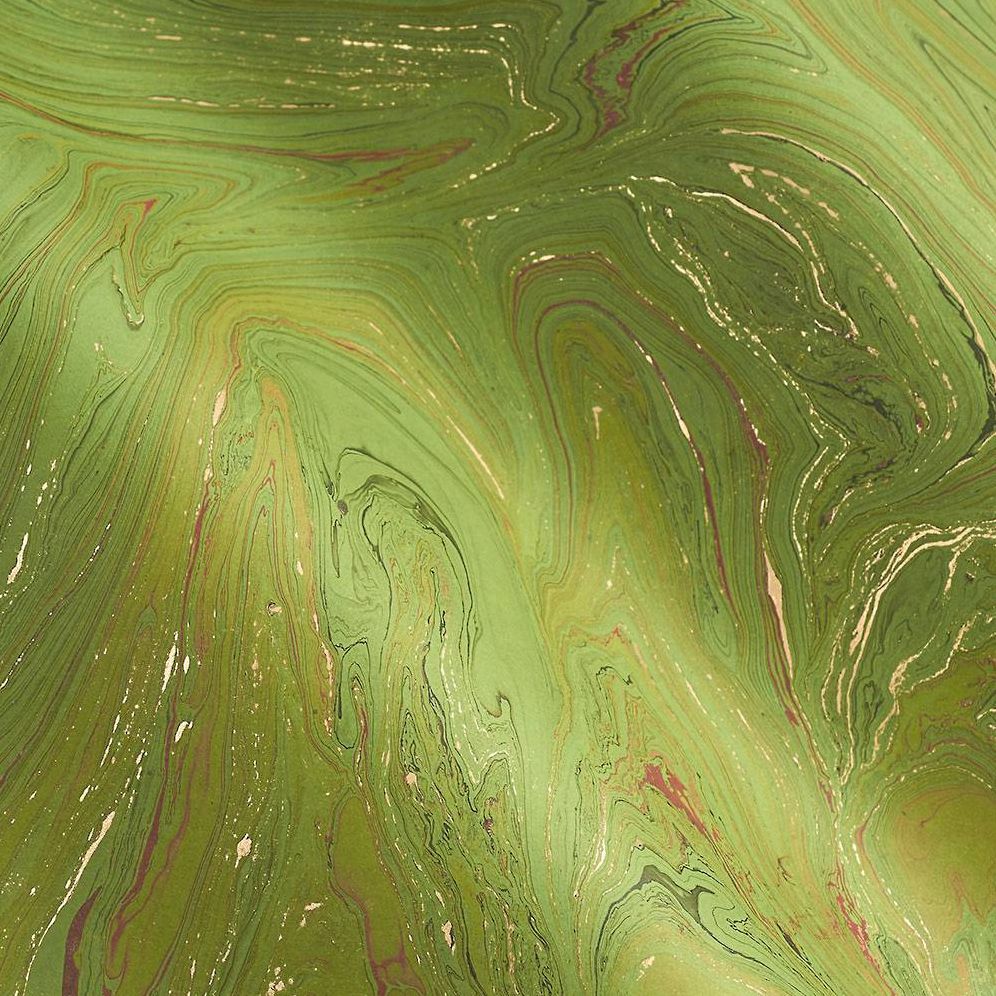 Kelly Green Marble Handmade Paper