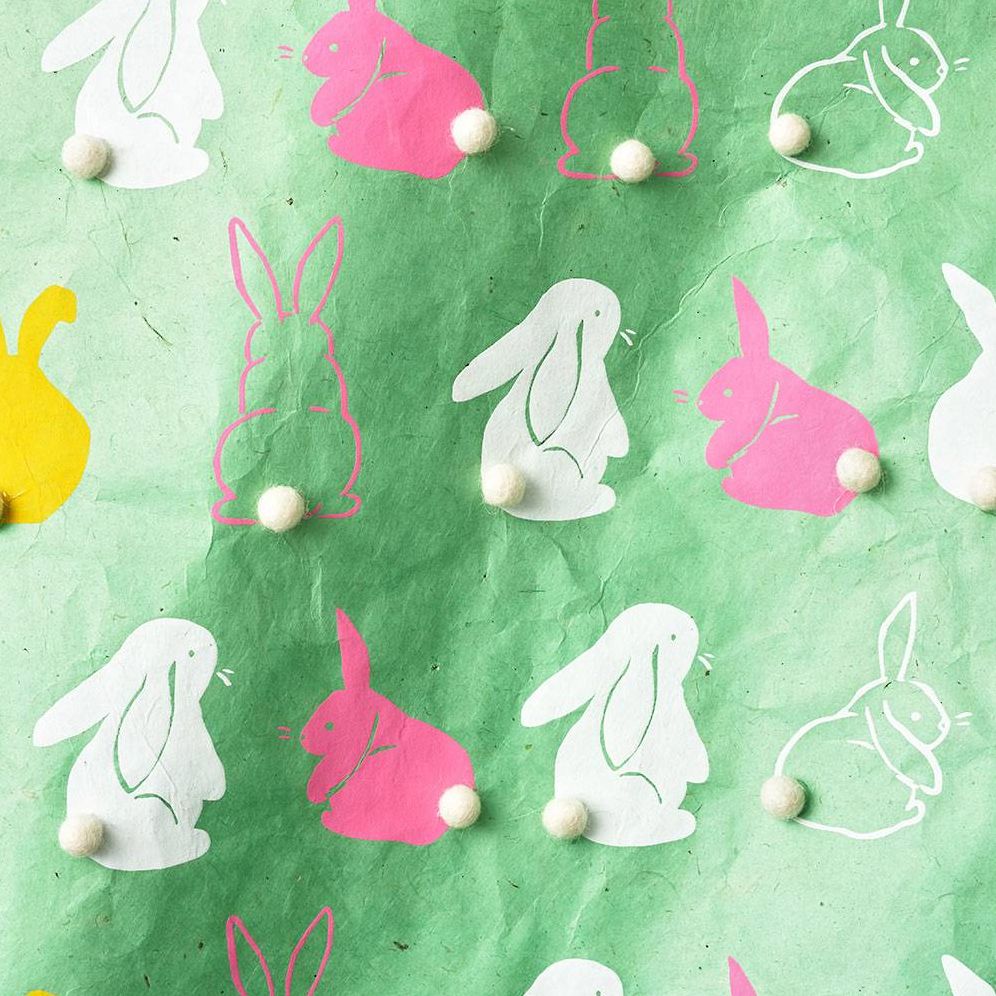 Pom Pom Bunny Handmade Paper