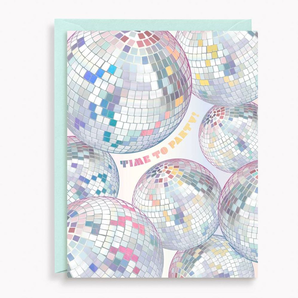 holographic birthday cards Holographic Disco Balls Birthday Card