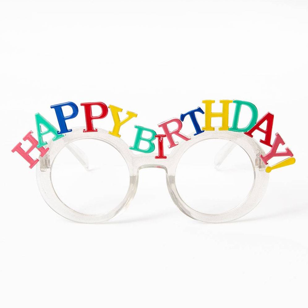 Clear Happy Birthday Glasses