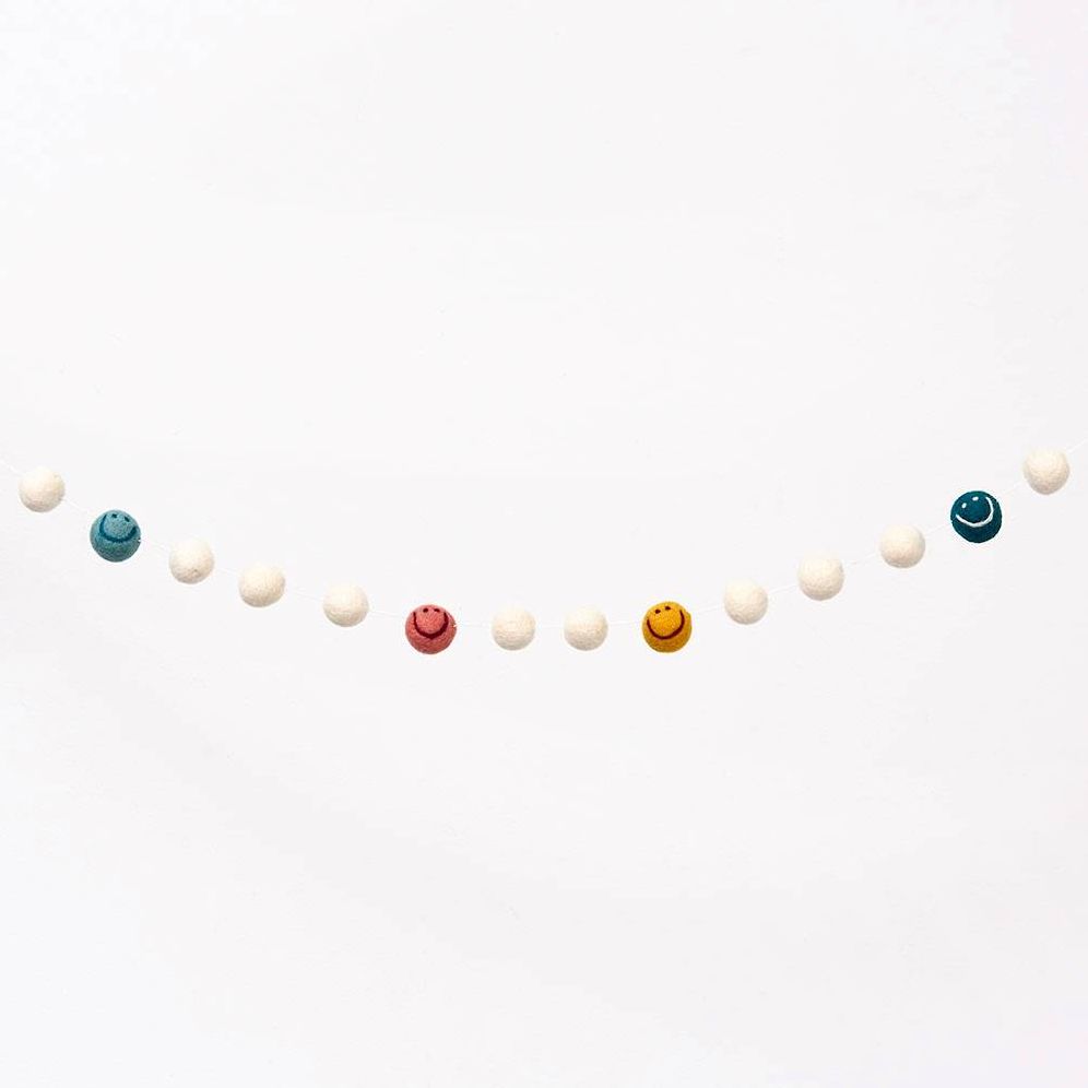 Happy Face Felt Garland