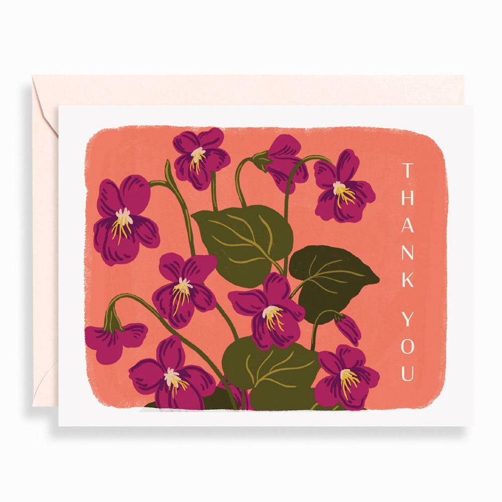 Painted Florals Thank You Stationery Set