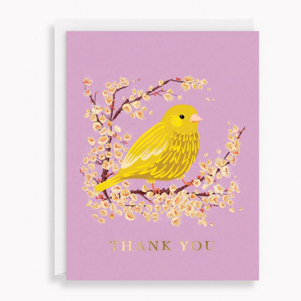 Floral Birds Thank You Stationery Set