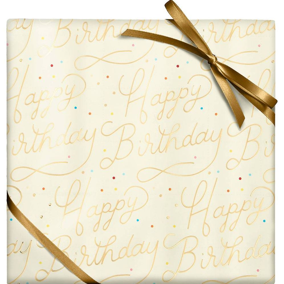 Happy Birthday Dual Roll Stone Paper Roll Wrap