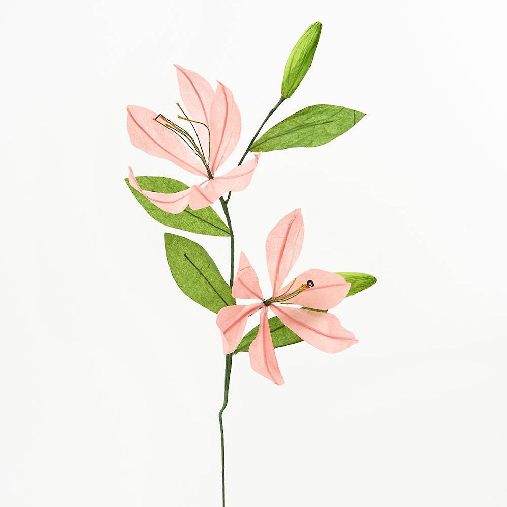 lily paper flower Pink Lily Paper Flower