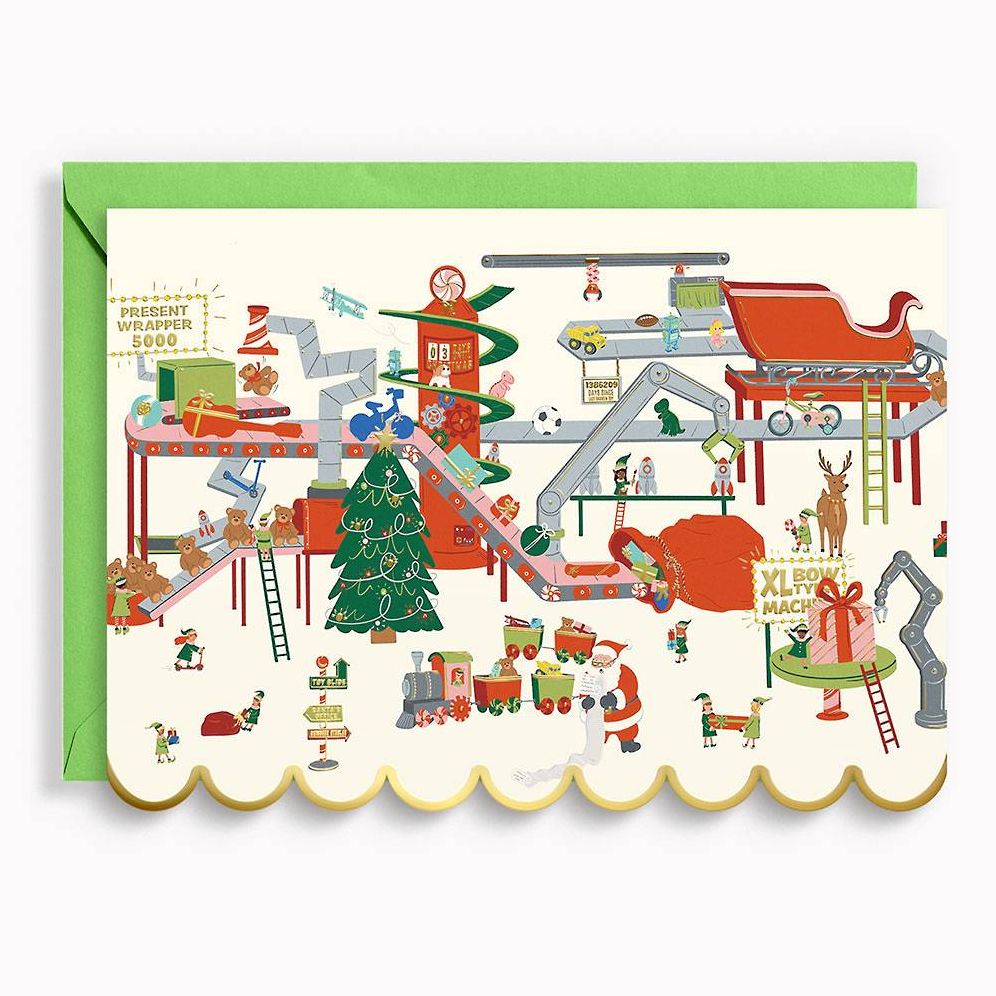Santa's Workshop Holiday Card