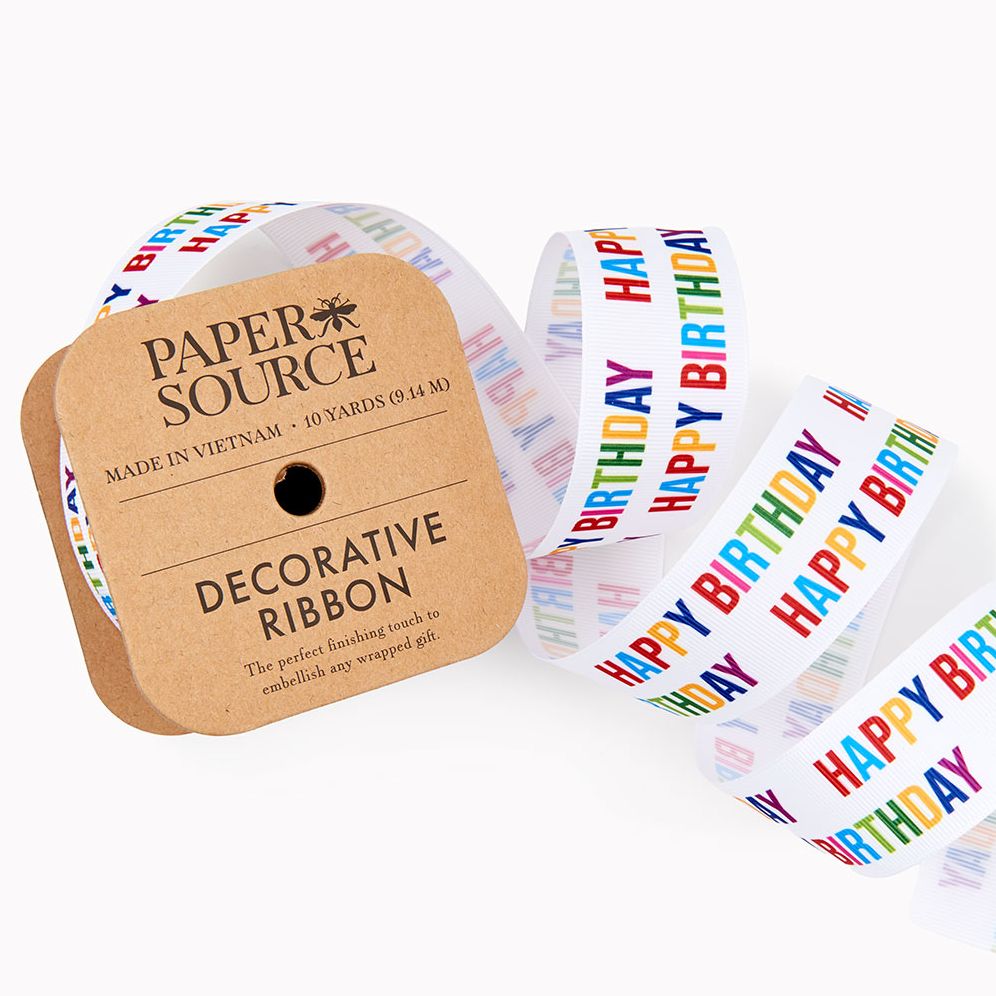 Happy Birthday Ribbon 1.5" 10YD