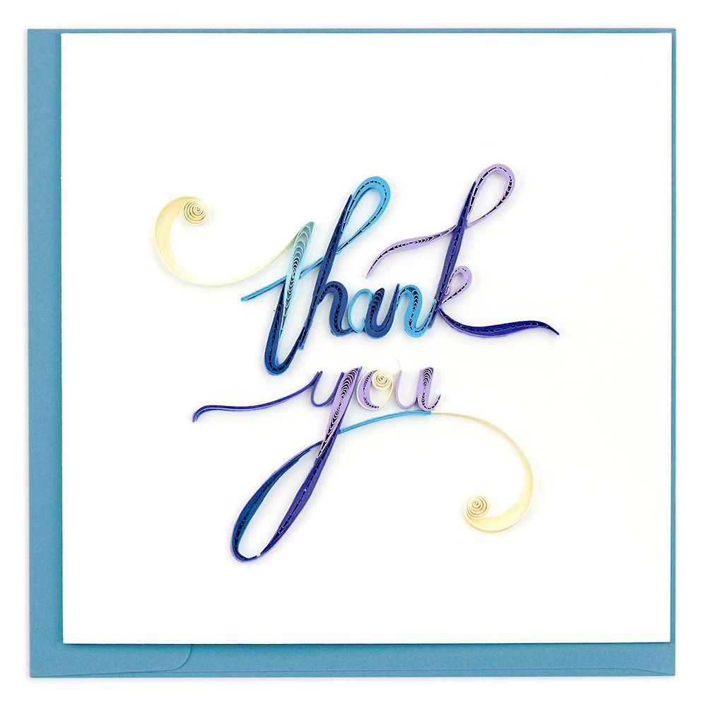 Quilling Purple Thank You Card