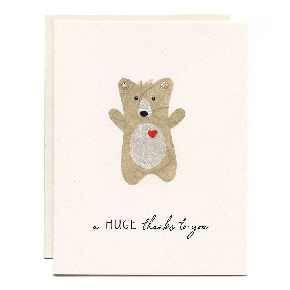 Handcrafted Bear Hug Thank You Card | Paper Source