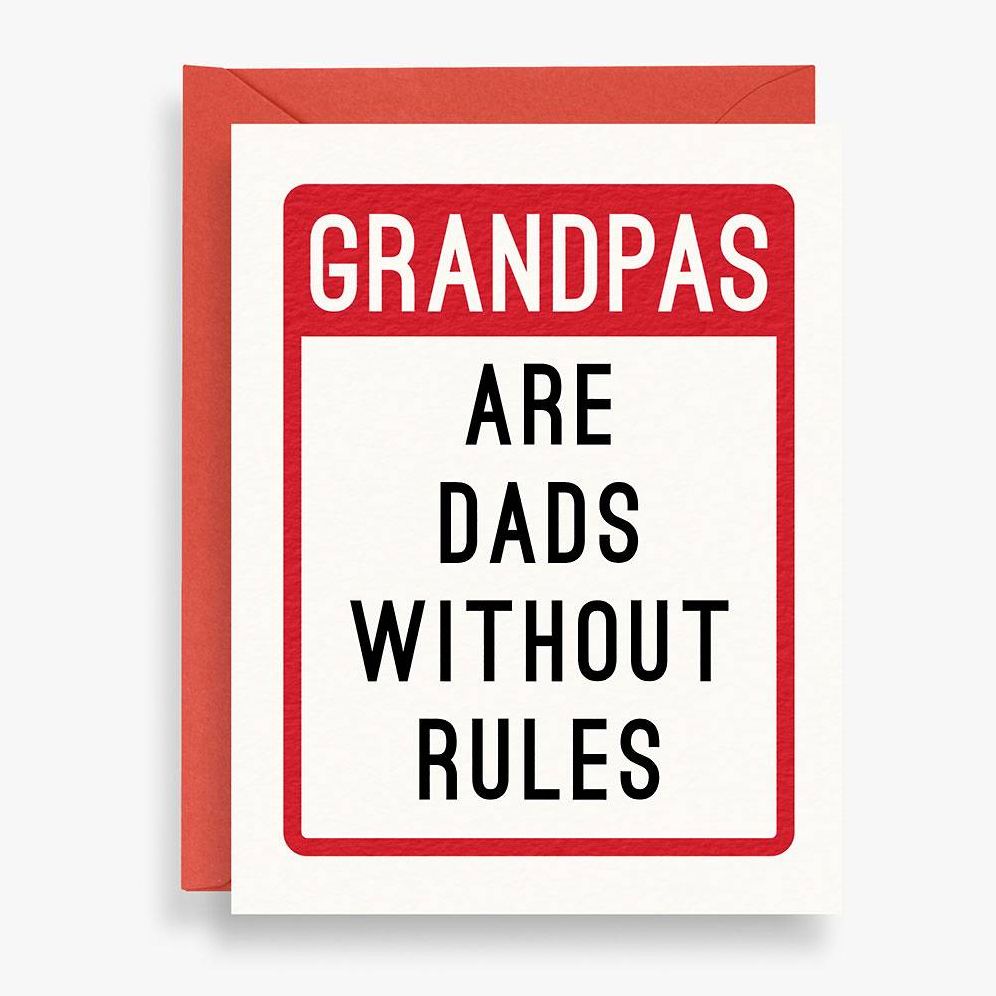 Grandpas Without Rules Father's Day Letterpress Card