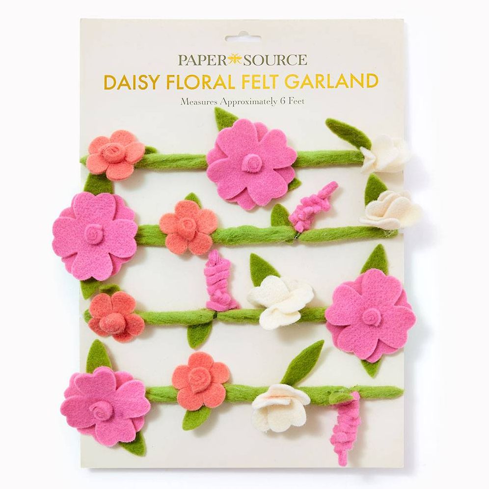 Daisy Floral Felt Garland 6ft