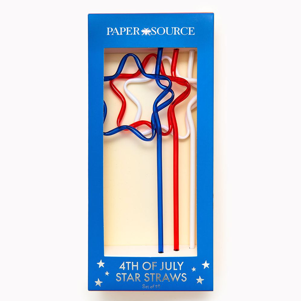 4th of July Star Straws