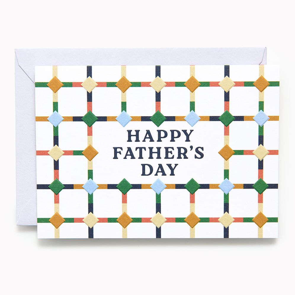 Diamond Check Father's Day Card
