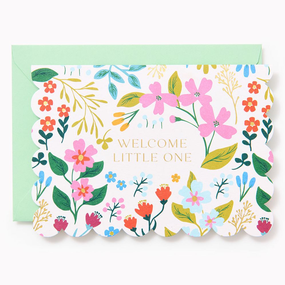 Primrose Welcome Little One Baby Card | Paper Source