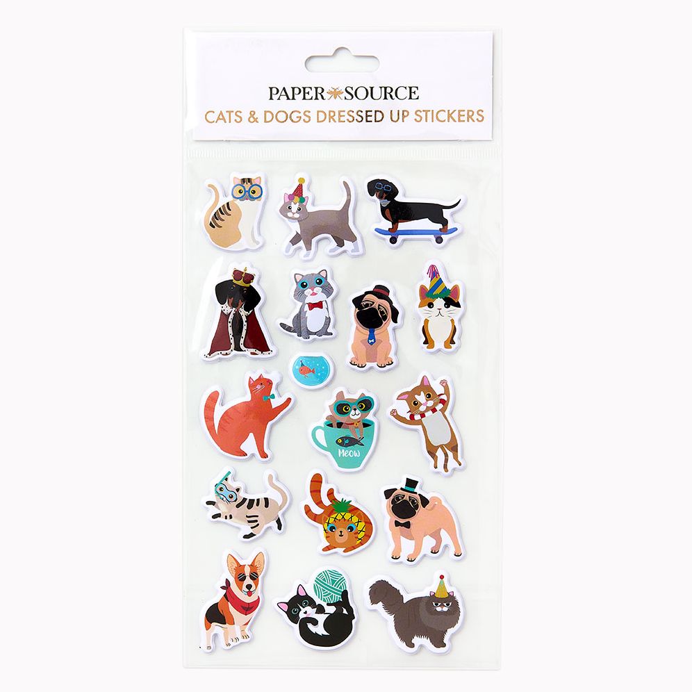 Cats & Dogs Dressed Up Sticker Sheet