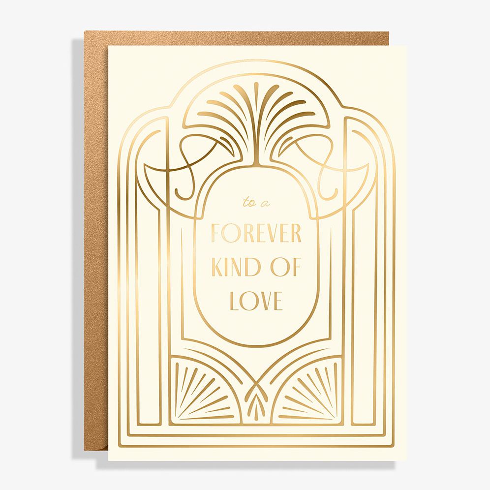Forever Love Deco Design Wedding Card