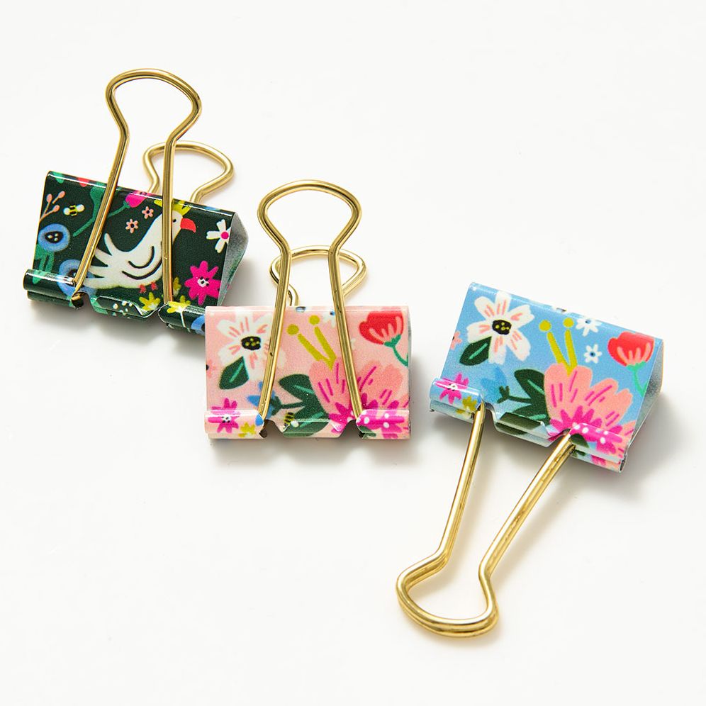 Fun Floral Binder Clips