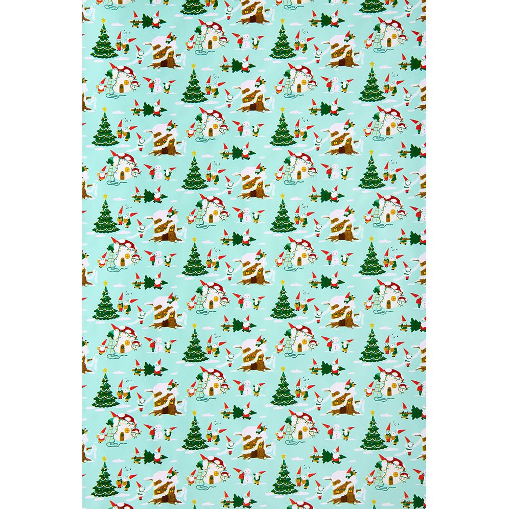 Holiday Gnomes Glitter Wrapping Paper
