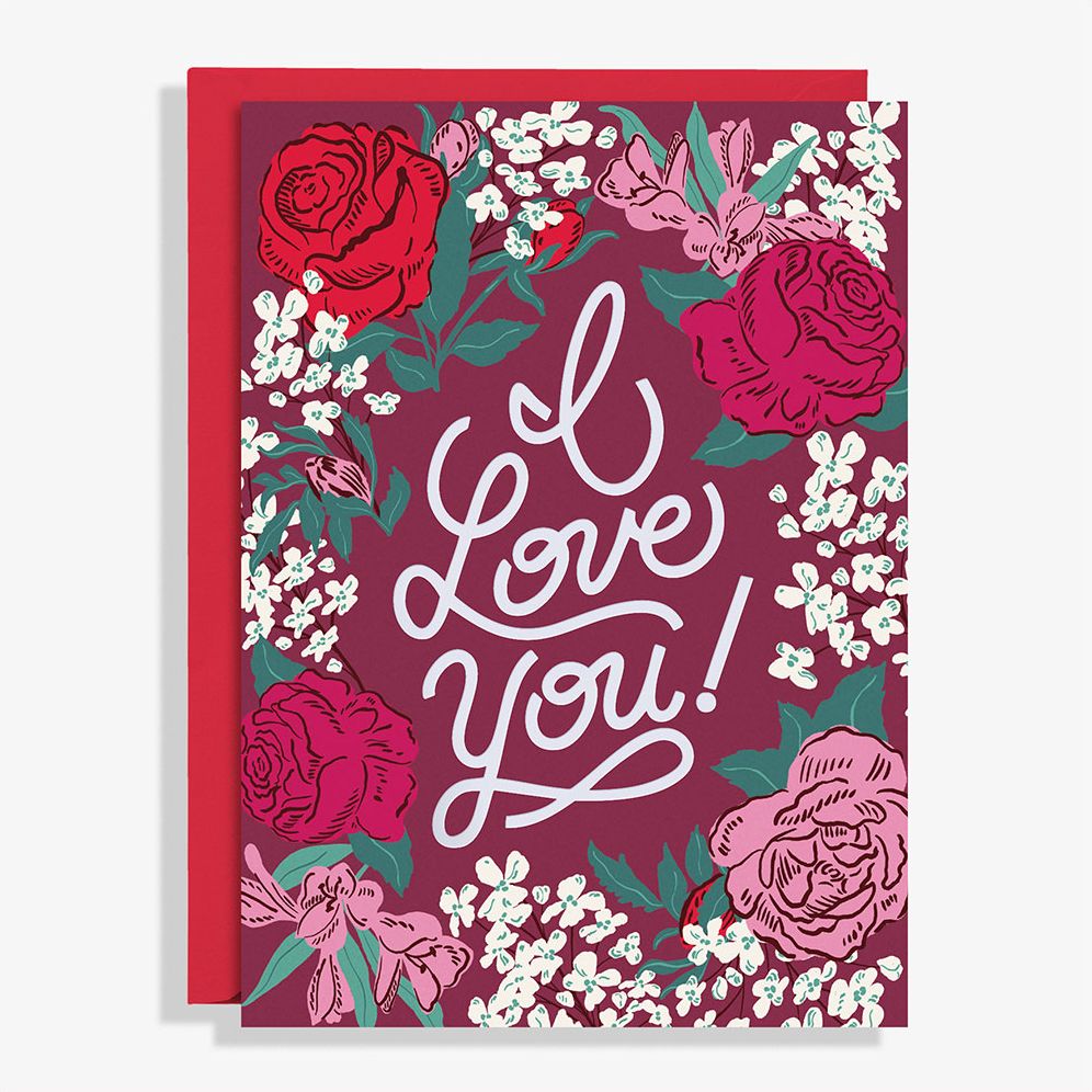 I Love You Roses Valentine's Day Card